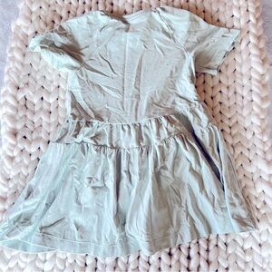 Zara Girls Short Sleeve Dress Light Green Size 6 116cm